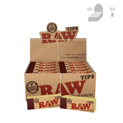 Raw Original Natural Paper Filter Tips 50 Tips 50 Box 50Pcs