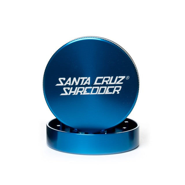 Large 2 Piece Gloss Herb Grinders By Santa Cruz Shredder Blue