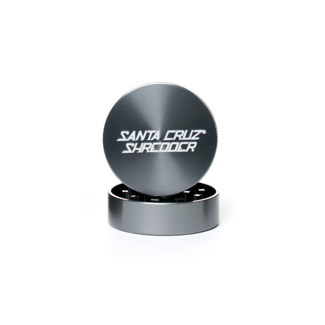 Medium 2 Piece Gloss Herb Grinders By Santa Cruz Shredder Grey