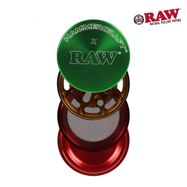 RAW X Hammercraft 4-Part Aluminium Sifter Grinder