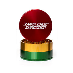 Large 3 Piece Gloss Herb Grinders By Santa Cruz Shredder Rasta