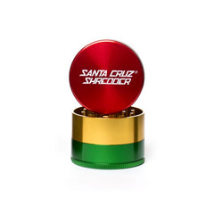 Medium 3 Piece Gloss Herb Grinders By Santa Cruz Shredder Rasta