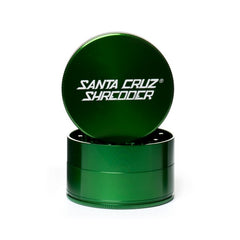 Large 4 Piece Gloss Herb Grinders By Santa Cruz Shredder Green