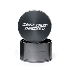 Large 4 Piece Gloss Herb Grinders By Santa Cruz Shredder Grey