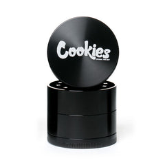 Medium 4 Piece Cookies Gloss Herb Grinders By Santa Cruz Shredder Black