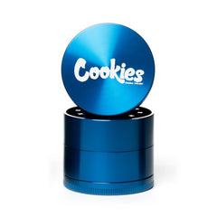 Medium 4 Piece Cookies Gloss Herb Grinders By Santa Cruz Shredder Blue