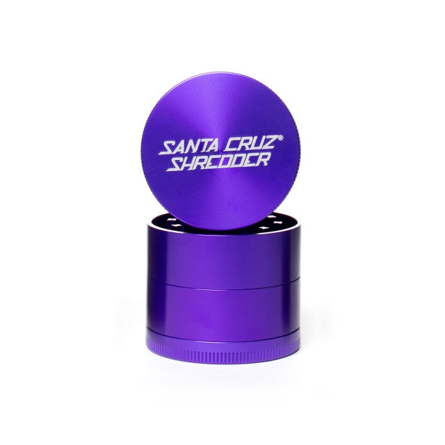 Medium 4 Piece Gloss Herb Grinders By Santa Cruz Shredder Purple