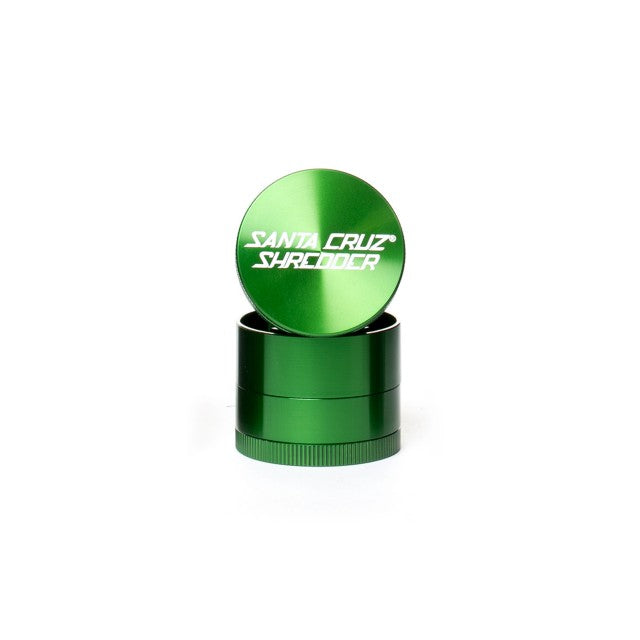 Small 4 Piece Gloss Herb Grinders By Santa Cruz Shredder Green