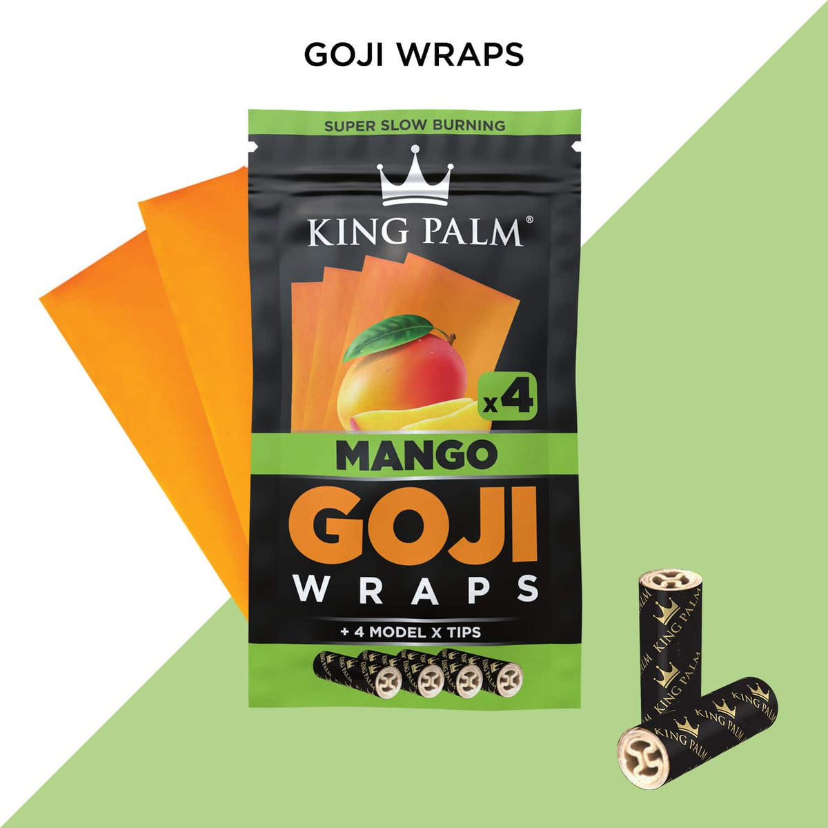 King Palm 4 Goji Wraps w/ Model X Tips – Mango