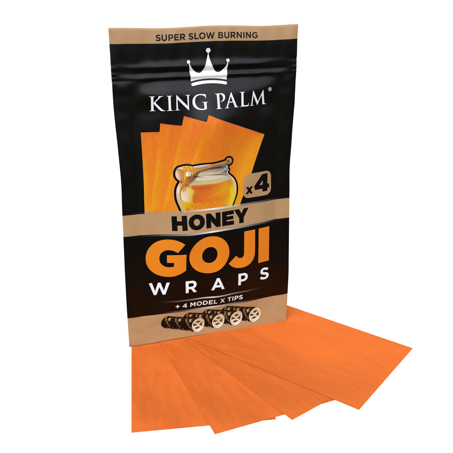 King Palm 4 Goji Wraps w/ Model X Tips – Honey