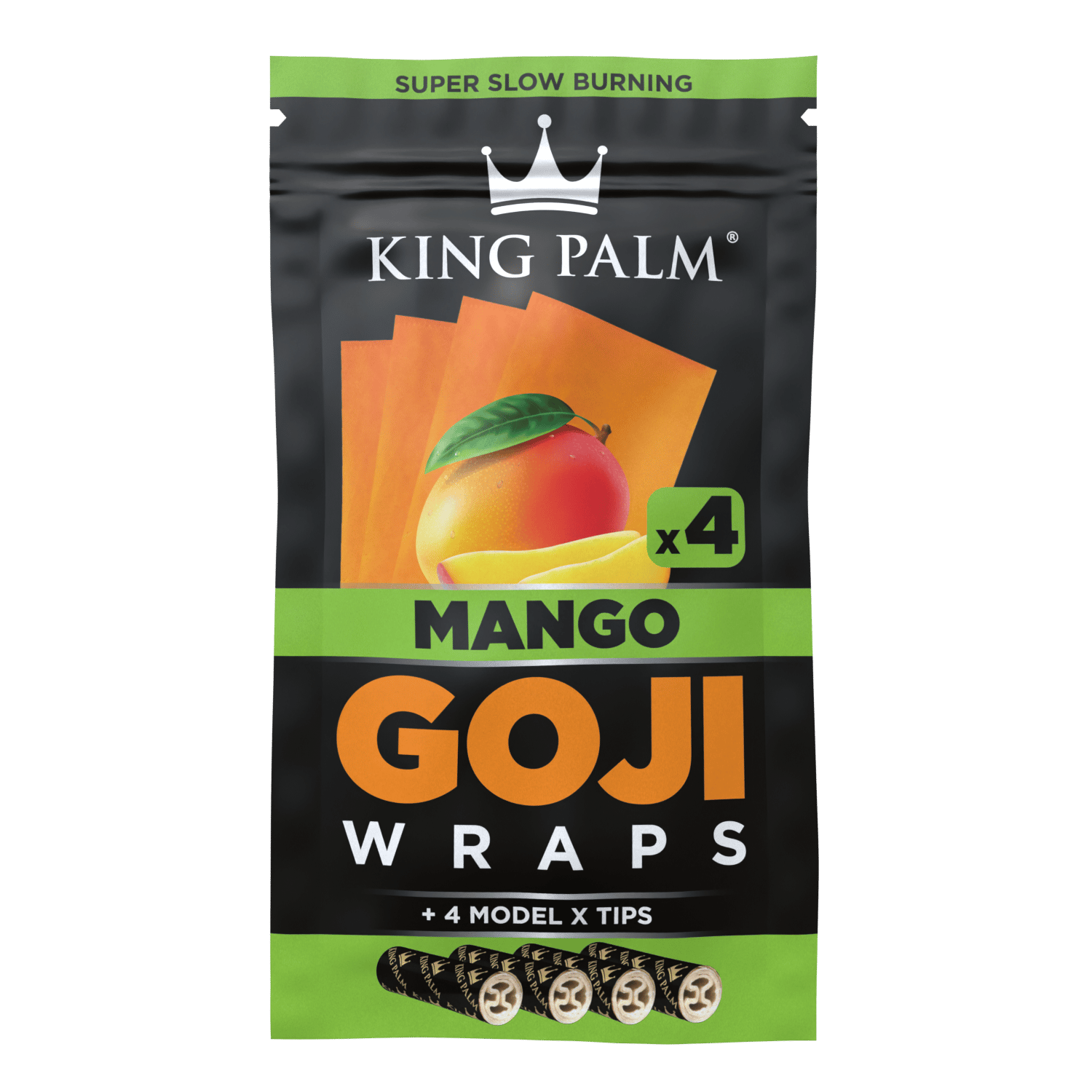 King Palm 4 Goji Wraps w/ Model X Tips – Mango