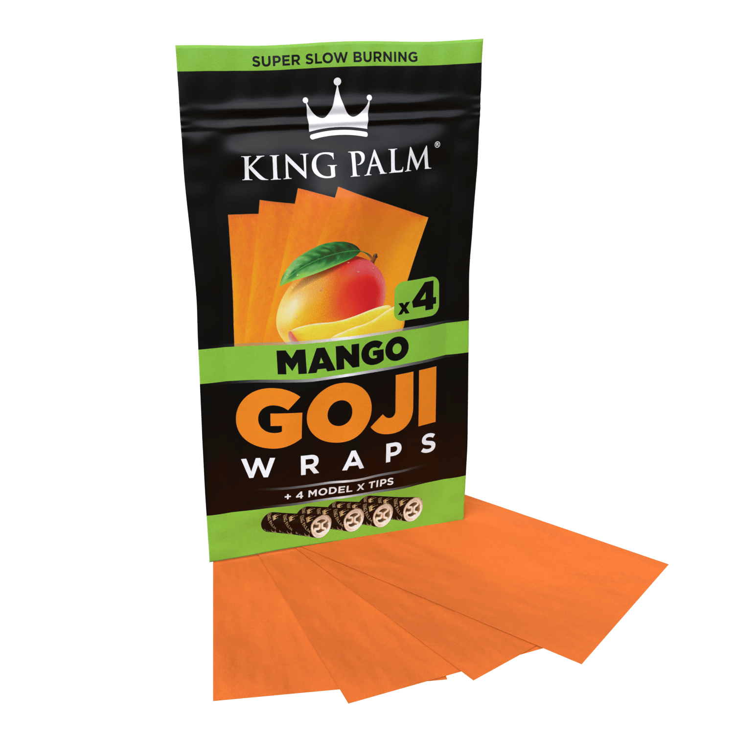 King Palm 4 Goji Wraps w/ Model X Tips – Mango