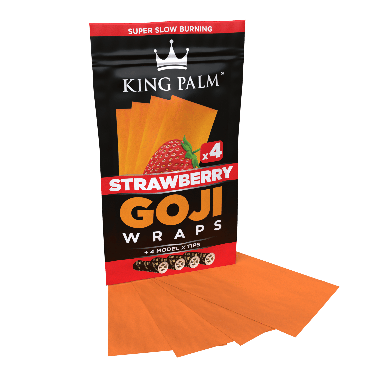 King Palm 4 Goji Wraps w/ Model X Tips – Strawberry