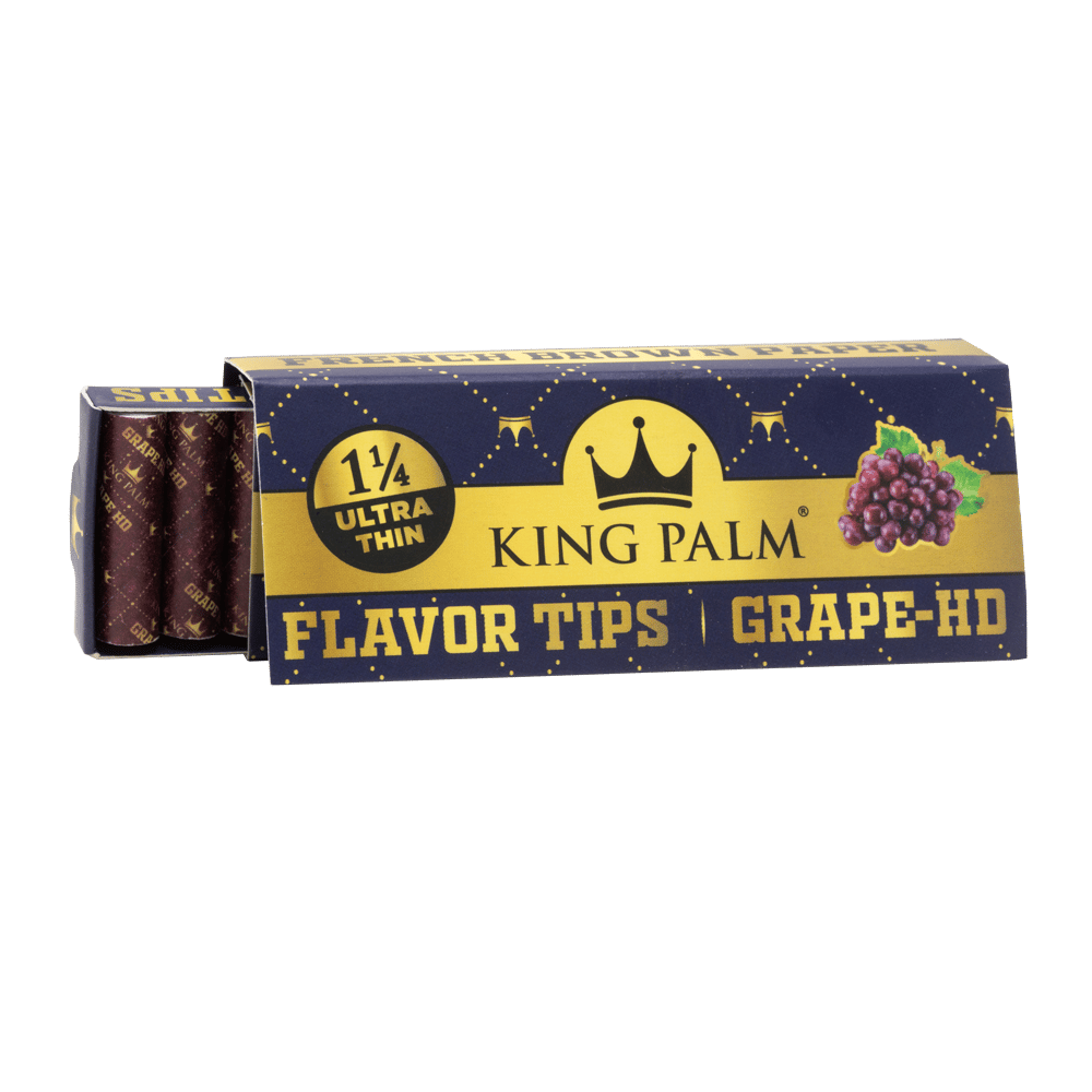 King Palm Flavor Booklets w/ Flavor Tips – 1 1/4 Size – Grape HD