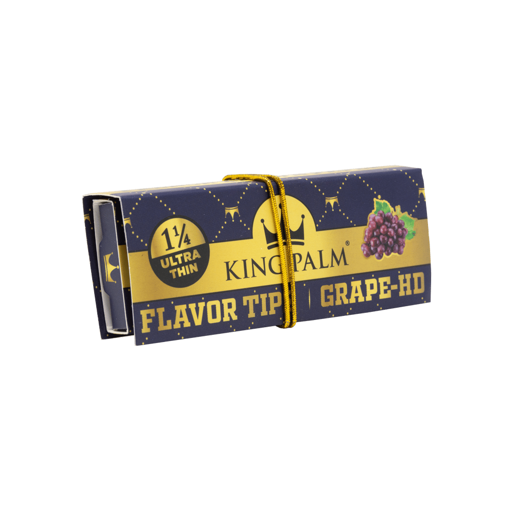 King Palm Flavor Booklets w/ Flavor Tips – 1 1/4 Size – Grape HD