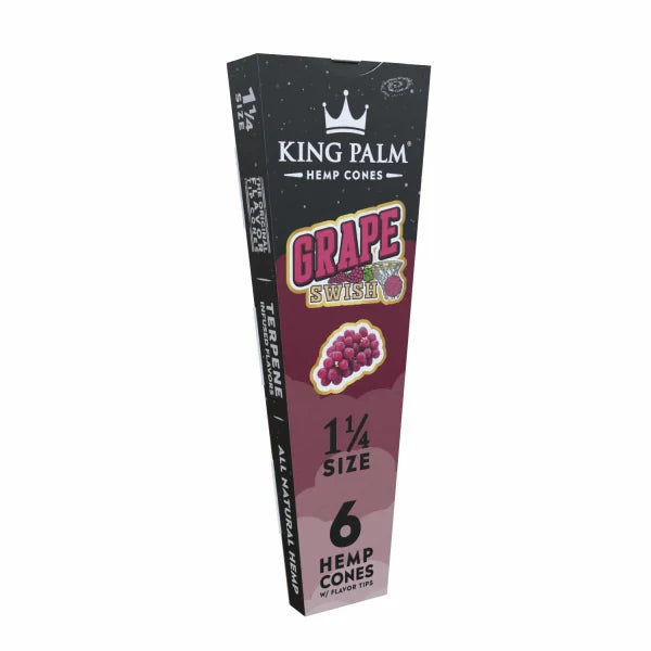 King Palm 1 1/4 Size Hemp Cones - 6 Pack