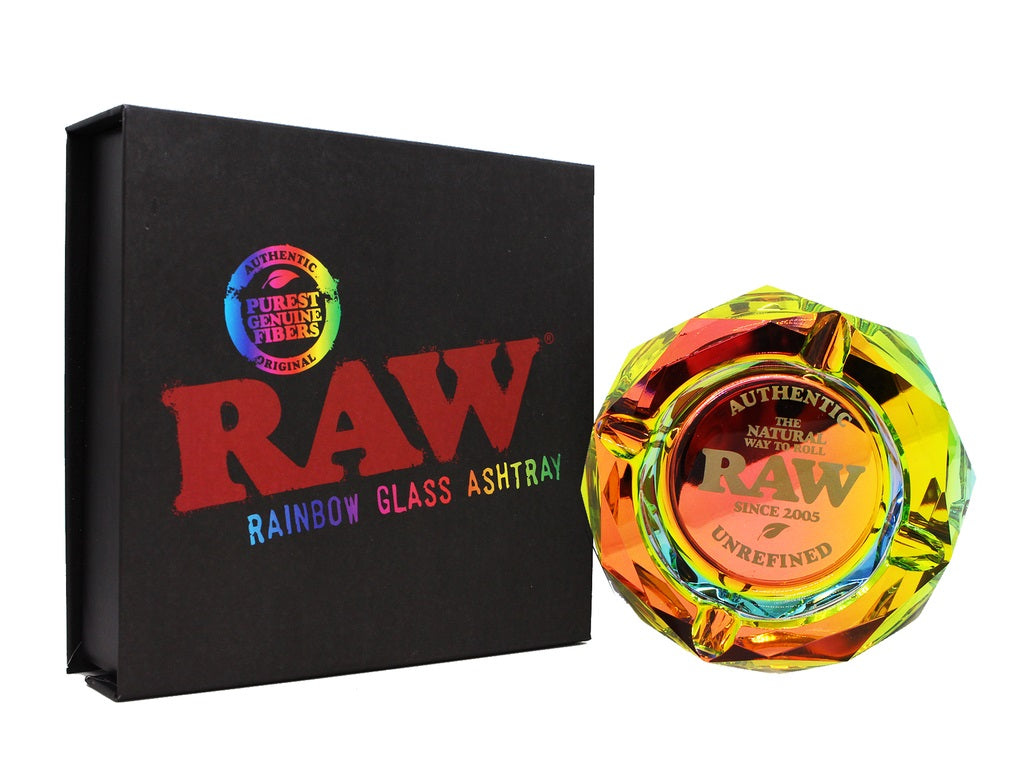 RAW Crystal Glass Ashtray – Multicolour Rainbow Edition