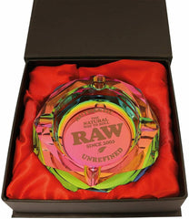 RAW Crystal Glass Ashtray – Multicolour Rainbow Edition