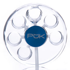 Puk Glass Six Shooter Pipes Clear Blue