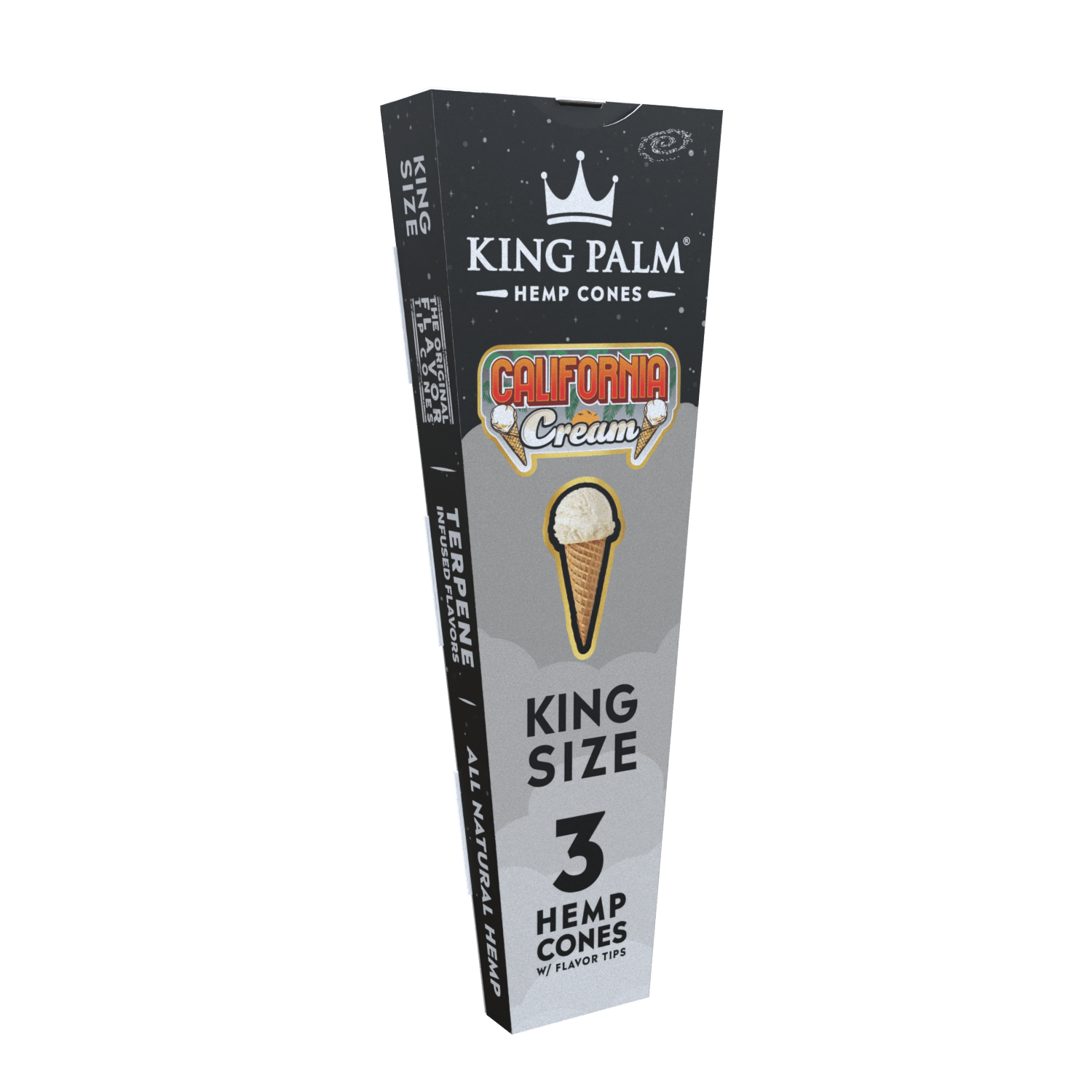 King Palm 3 King Size Hemp Cones