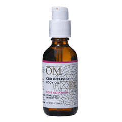 Rose Geranium 100Mg Cbd Body Oil By Om Wellness