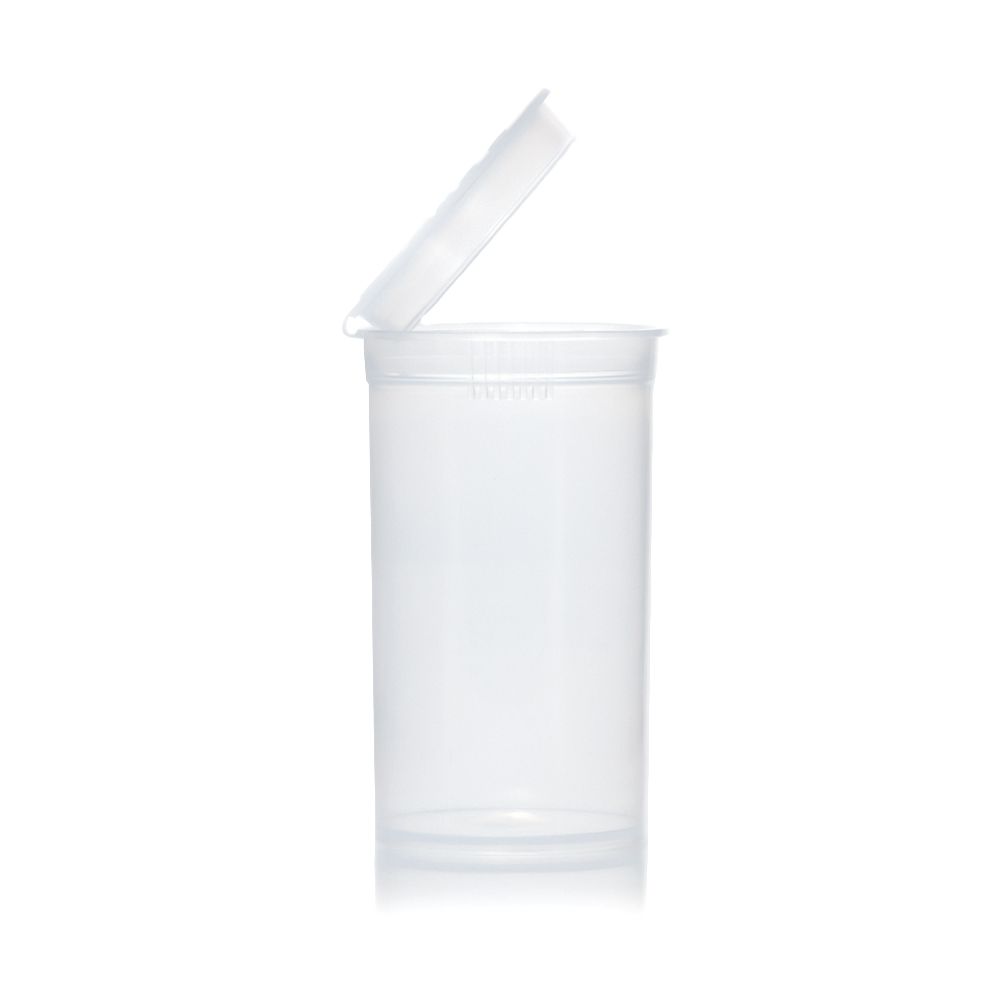 Pop Top Squeeze Container Pots 19 Dram Vial Bottle Clear 225Pcs Box