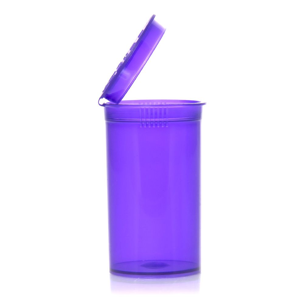 Pop Top Squeeze Container Pots 19 Dram Vial Bottle Purple 25Pcs