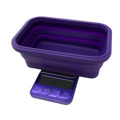 Omega Collapsible Silicone Bowl Digital Scales Platinum Collection By Kenex Purple 0 1G