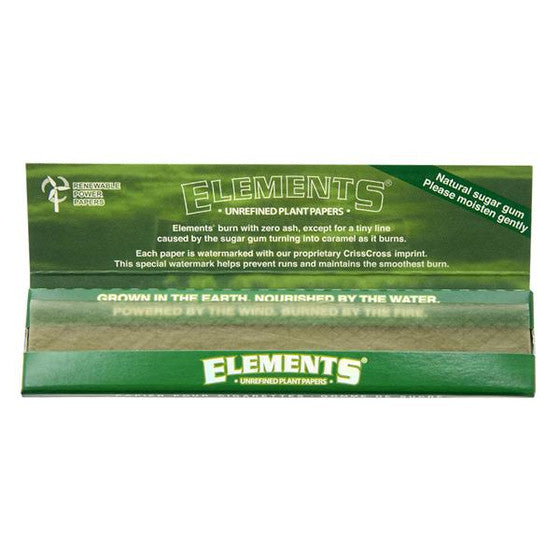 ELEMENTS KINGSIZE SLIM - GREEN (PLANT BASED)