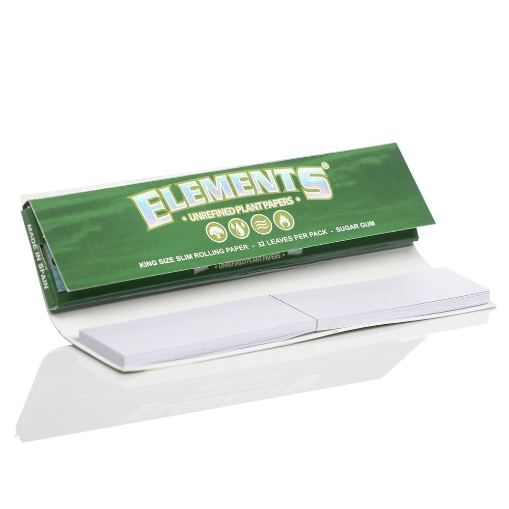 ELEMENTS KINGSIZE SLIM CONNOISSEUR- GREEN (PLANT BASED)