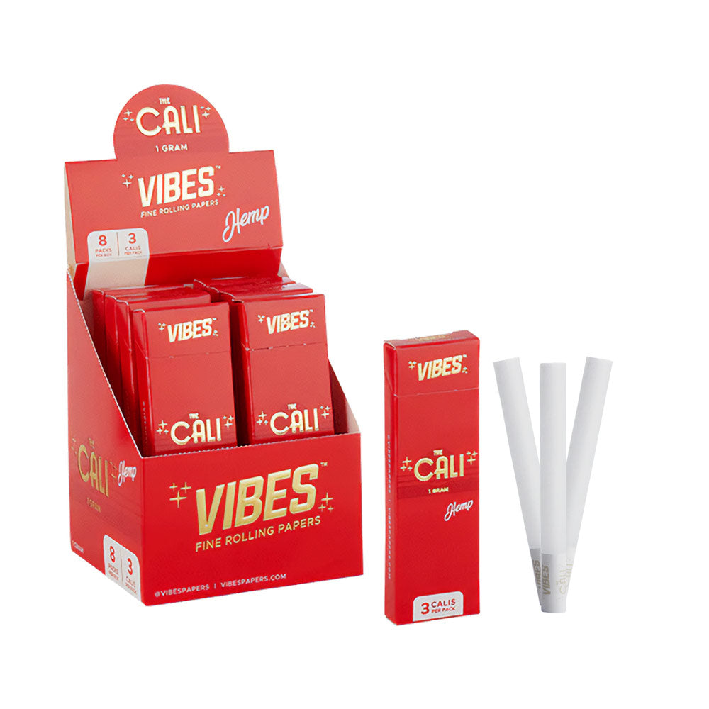 The Cali Cones Hemp Pre Rolled Cones By Vibes 8Pcs 1 Gram