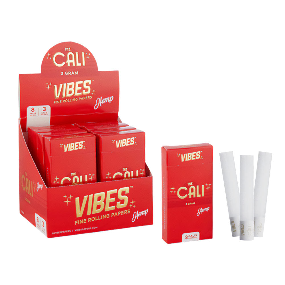 The Cali Cones Hemp Pre Rolled Cones By Vibes 8Pcs 3 Grams