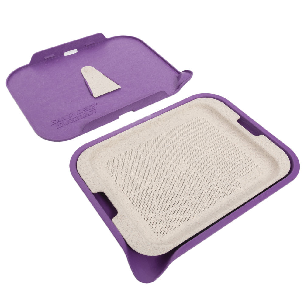 Hemp Rolling Tray With Sift Screen By Santa Cruz Shredder Purple