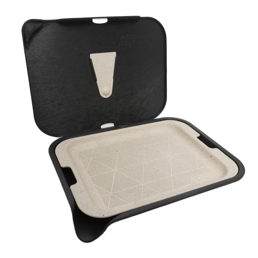 Hemp Rolling Tray With Sift Screen By Santa Cruz Shredder Black