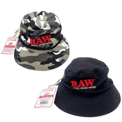 RAW Smokerman Bucket Hats – Camouflage or Black