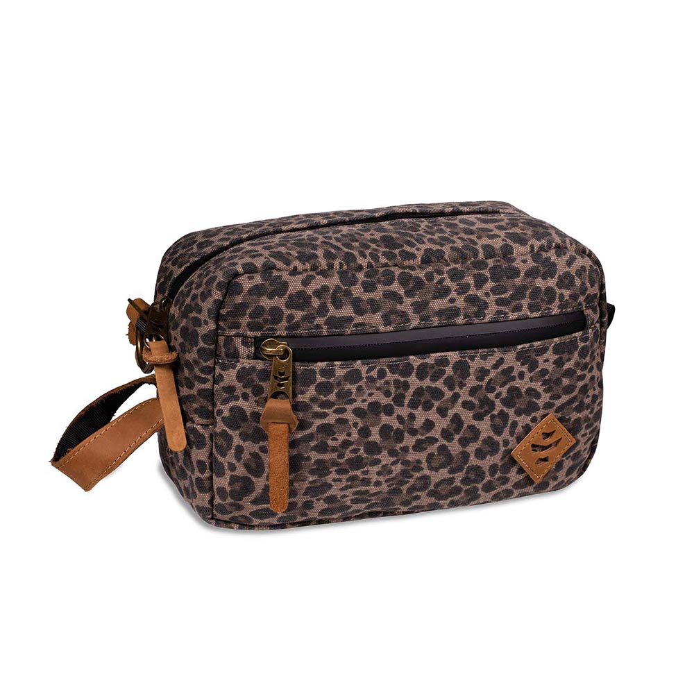 The Stowaway Canvas Collection Toiletry Kit By Revelry Leopard