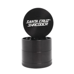 Small 4 Piece Gloss Herb Grinders By Santa Cruz Shredder Black