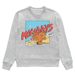 Mondays Off Crewneck Jumper By Smokers Club Heather Grey Medium