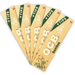 Ocb Bamboo King Size Slim Rolling Papers Tips 5Pcs