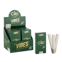 The Cali Cones 3 Grams Box Organic Hemp Pre Rolled Cones By Vibes 8Pcs 3 Grams