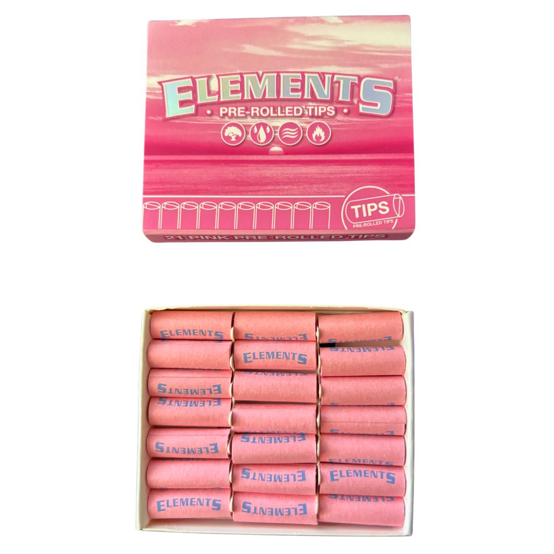 Elements Pink Pre Rolled Tips – Roach Cards – Pink Coloured