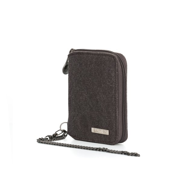 Hemp Wallet With Chain By Sativa Bags Grey