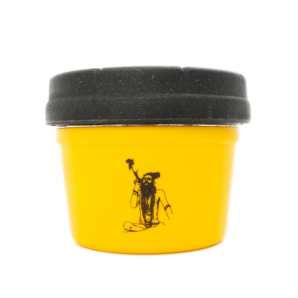Yellow Black 4Oz Pure Sativa Sadhu Mason Stash Jar By Re Stash