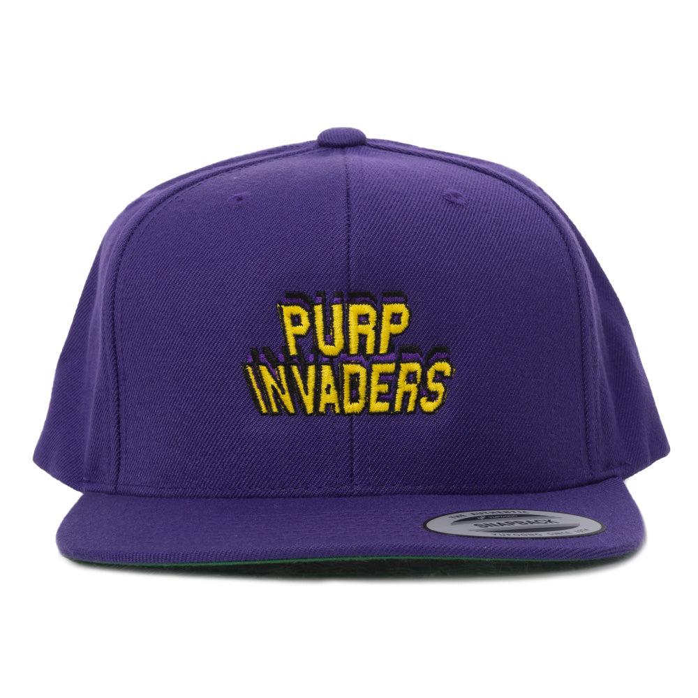 Purple Invaders Snapback Baseball Cap By The Smokers Club Purple