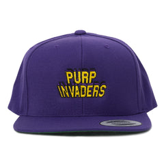 Purple Invaders Snapback Baseball Cap By The Smokers Club Purple