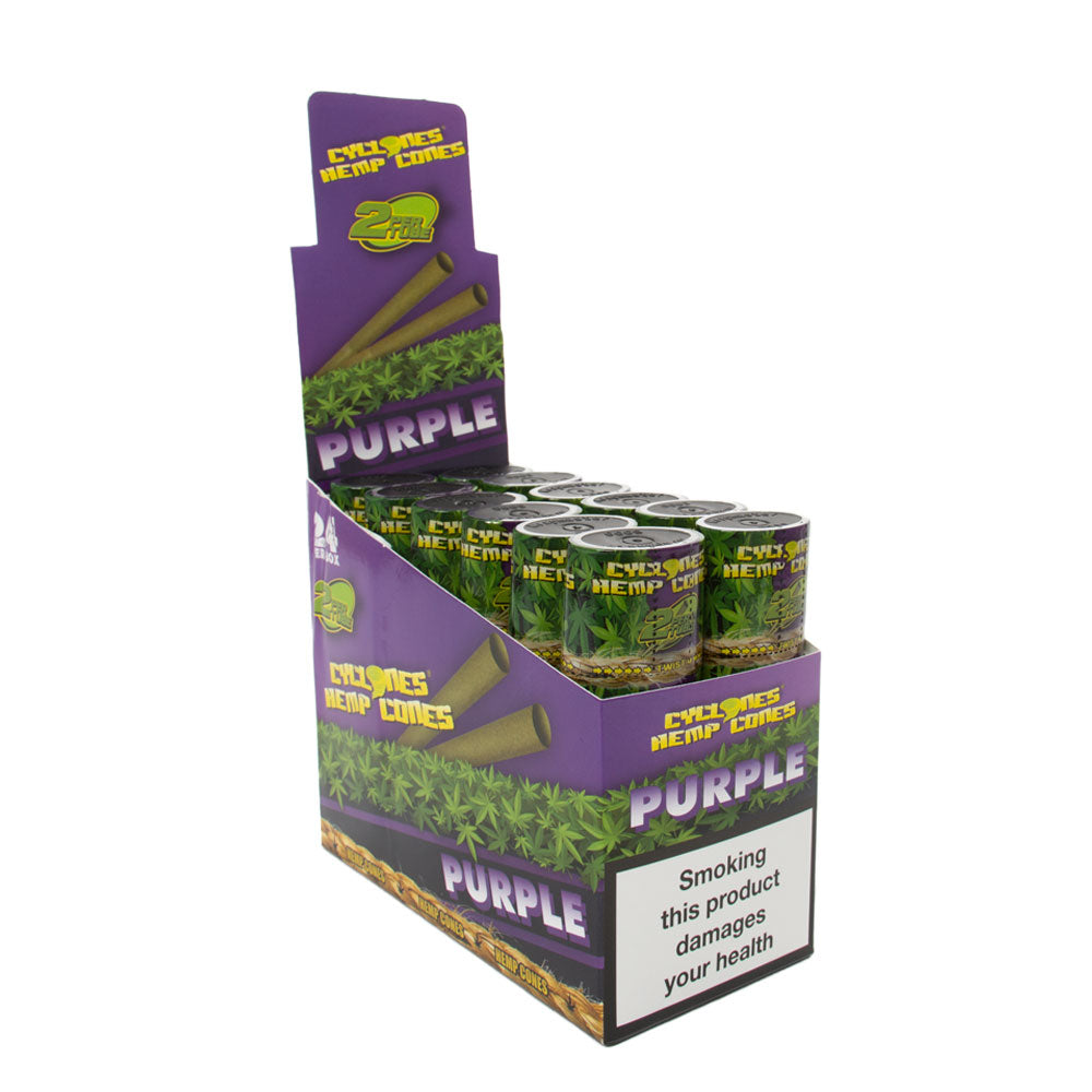 Purple Blunt By Cyclones Hemp Cones 12Pcs