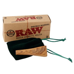 RAW Double Barrel King Size Wooden Cigarette Holder