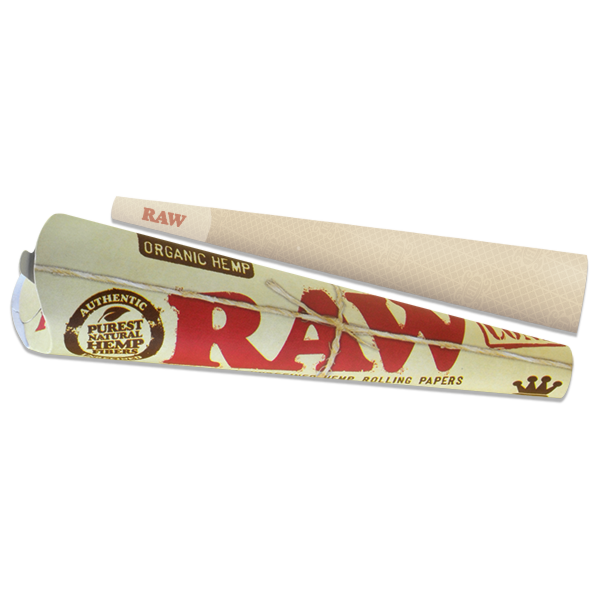 RAW Organic Hemp Pre-Rolled King Size Cones Pack of 3