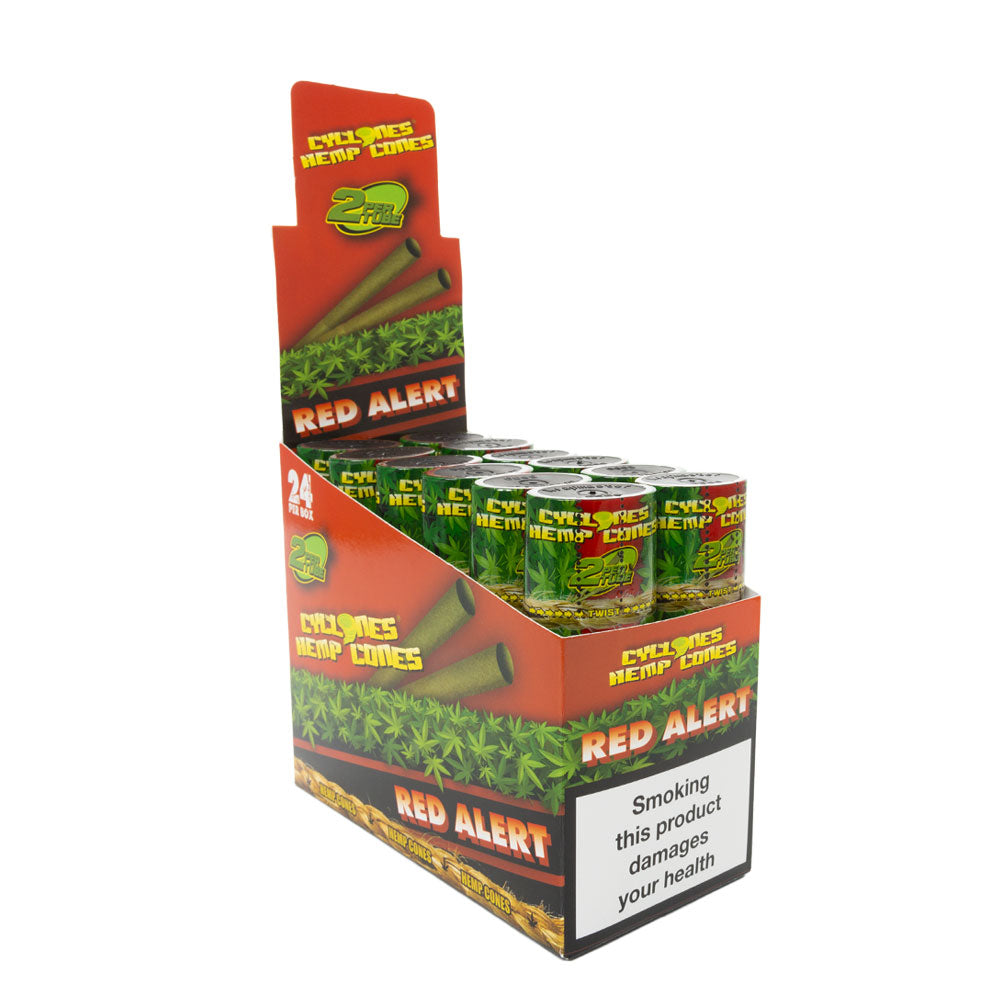 Red Alert Blunt By Cyclones Hemp Cones 12Pcs