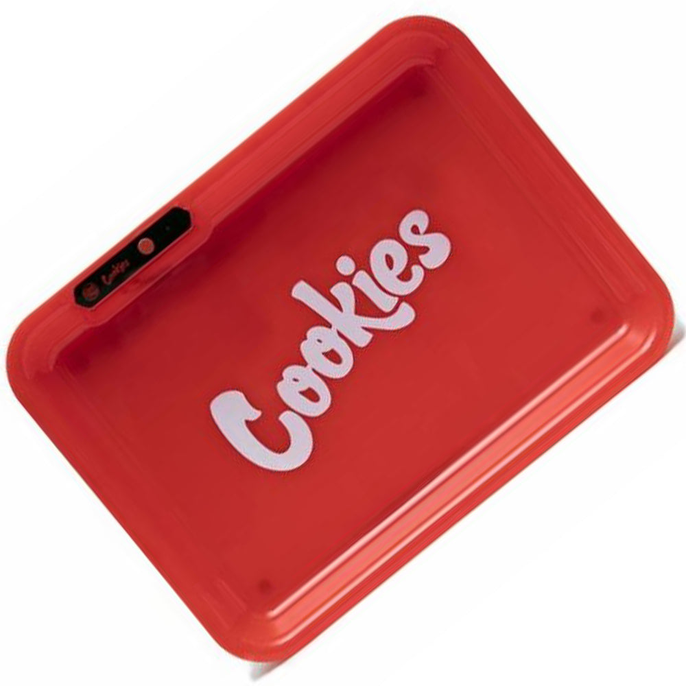 Glow Tray X Cookies Red Led Rolling Tray By Glow Tray